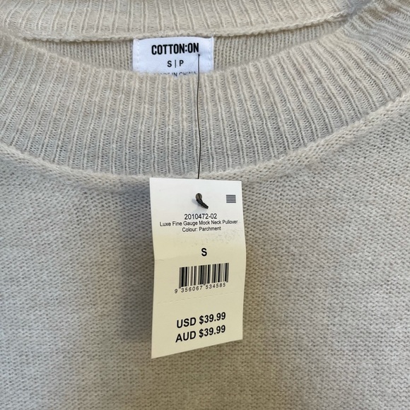 Cotton On Mock Neck Pullover Small - Picture 3 of 5